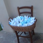 coni porta riso per matrimonio celesti