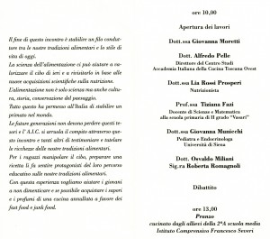 programma convegno ed interventi