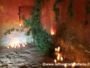 Arranging a wedding with flowers and candles