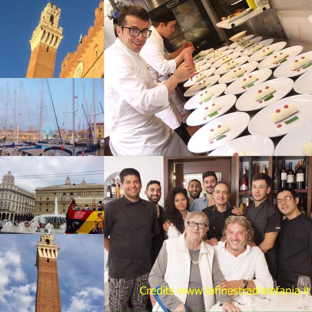 Gemellaggio tra ristoranti, idee per cene a quattro mani, ristoranti a Siena e a Genova con cucina tipica