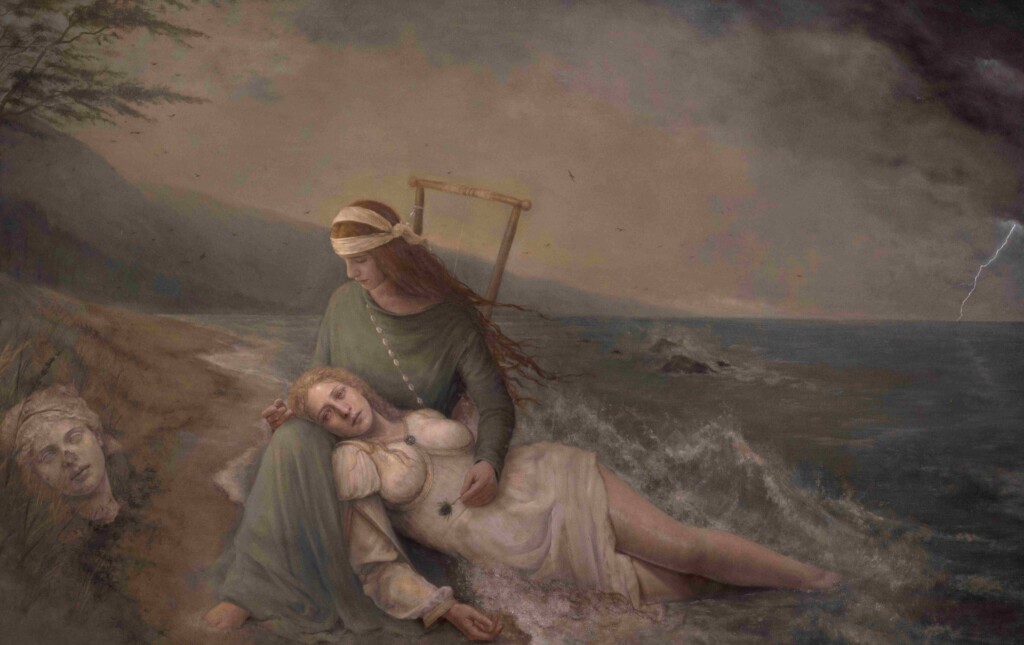 Quadro La morte di Venere di Jannik Senium mostra Circolo Canottieri Firenze 2026.